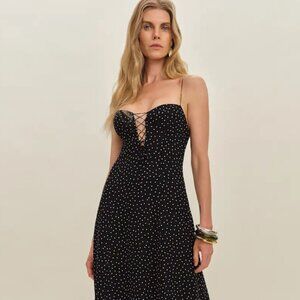 Reformation Emely Dress Black - Size 0